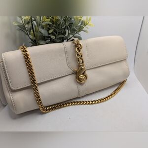 Juicy Couture Vintage Cream Leather Shoulder Bag P&G Era